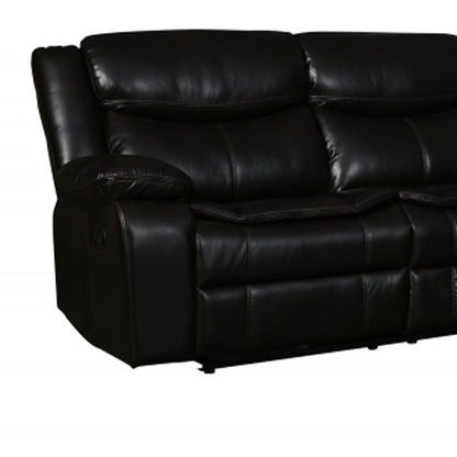 Brown U Shaped 3 Piece Sectional w/ Console