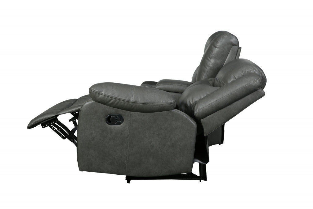 Gray U Shaped 3 Piece Sectional w/ Console