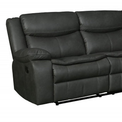 Gray U Shaped 3 Piece Sectional w/ Console