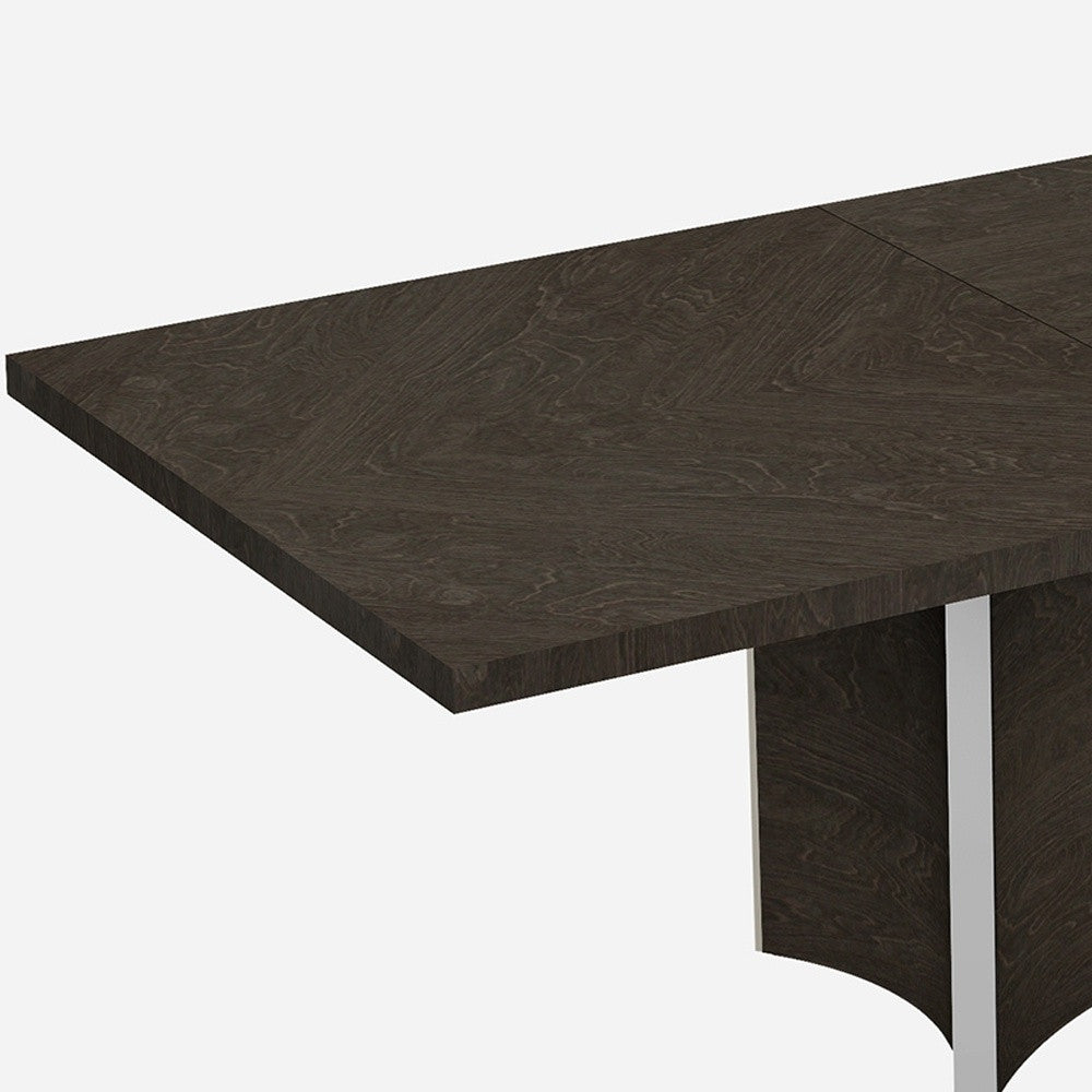 Gray Brown Solid Wood Dining Table