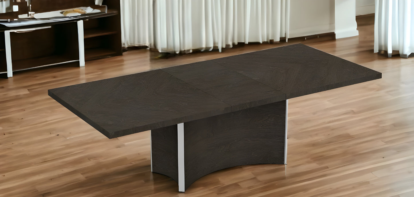 Gray Brown Solid Wood Dining Table