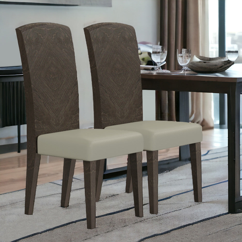 Gray & Espresso Dining Chair - Set of 2