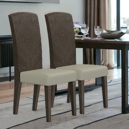 Gray & Espresso Dining Chair - Set of 2