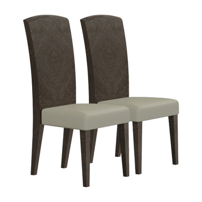 Gray & Espresso Dining Chair - Set of 2
