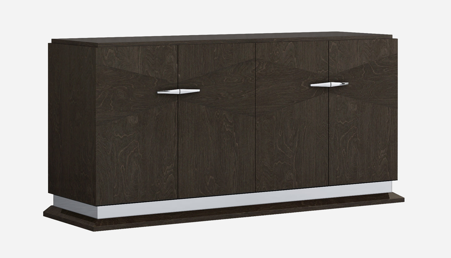 Gray 2 Drawer Sideboard Table Soft Close w/ 4 Doors