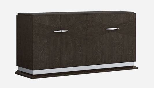 Gray 2 Drawer Sideboard Table Soft Close w/ 4 Doors