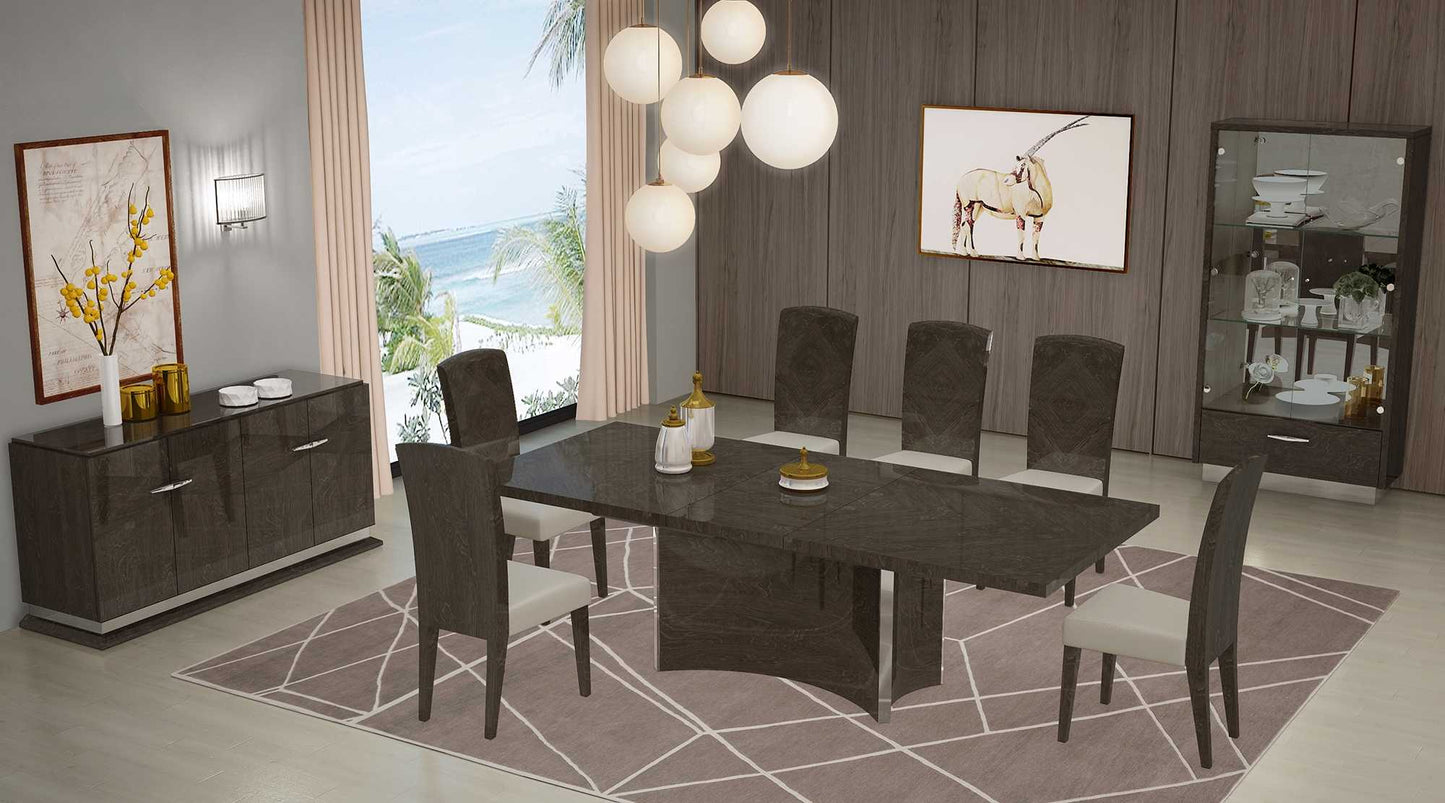 Gray 2 Drawer Sideboard Table Soft Close w/ 4 Doors