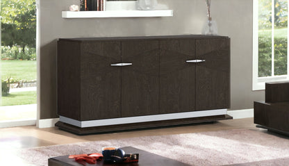 Gray 2 Drawer Sideboard Table Soft Close w/ 4 Doors