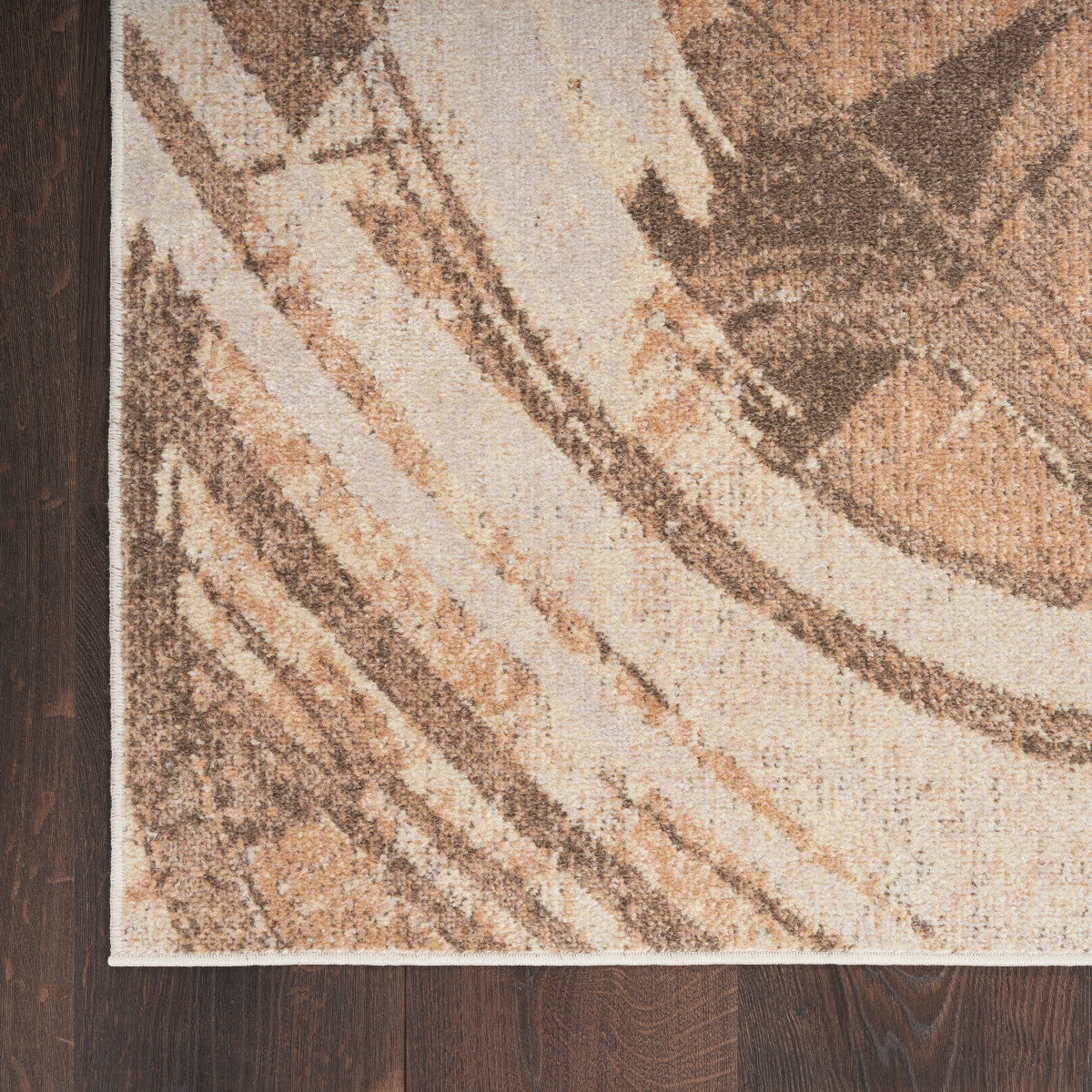 Nourison Astra Beige Pet Friendly Machine Washable Rug - Corner