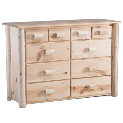 White Wood Stainless Steel 6-Drawer Chest