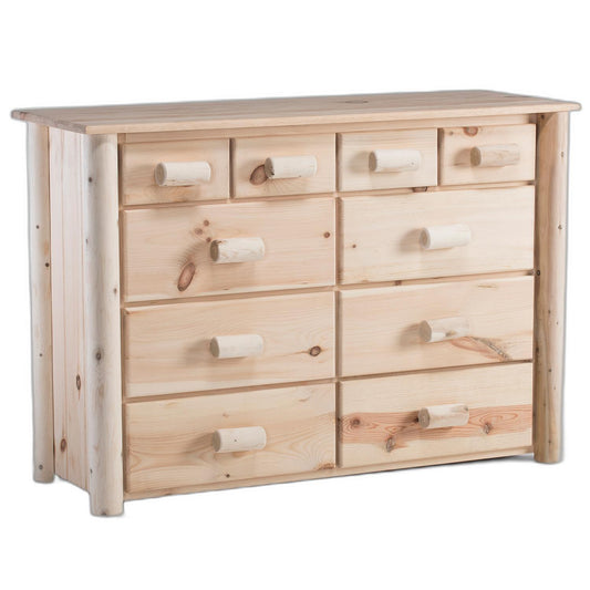White Wood Stainless Steel 6-Drawer Chest