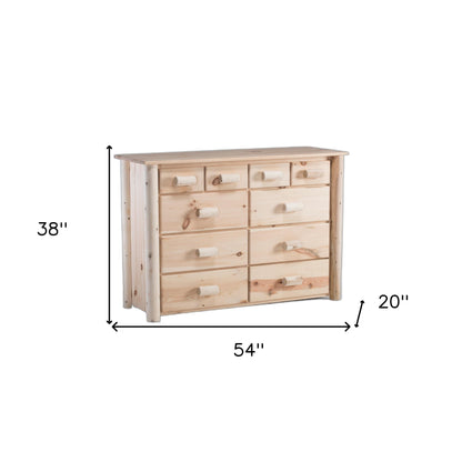 White Wood Stainless Steel 6-Drawer Chest