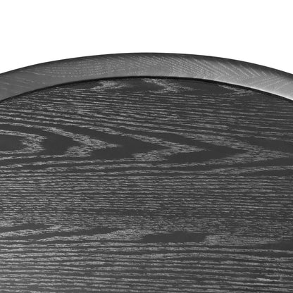 Black Manufactured Wood Round Coffee Table