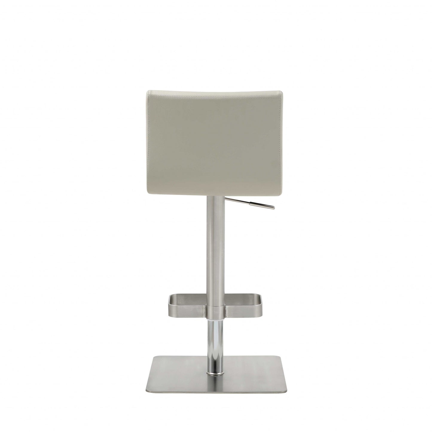 Light Gray & Silver Stainless Steel Counter Height Bar Chair