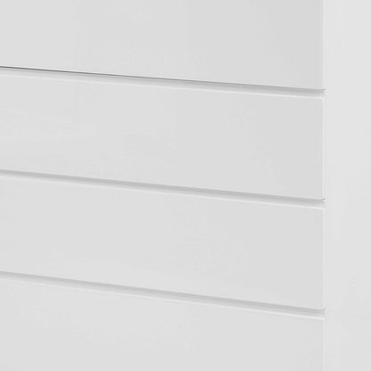 White Wood Five Drawer Dresser image 5