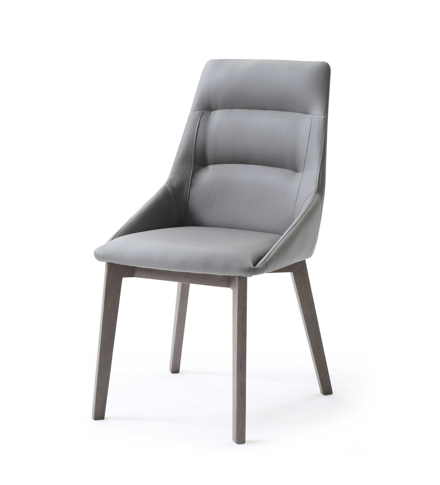 Gray Faux Leather Dining Chair - Set of 2