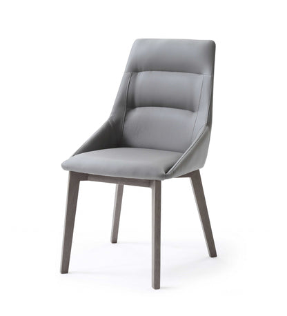 Gray Faux Leather Dining Chair - Set of 2