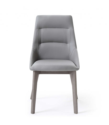 Gray Faux Leather Dining Chair - Set of 2