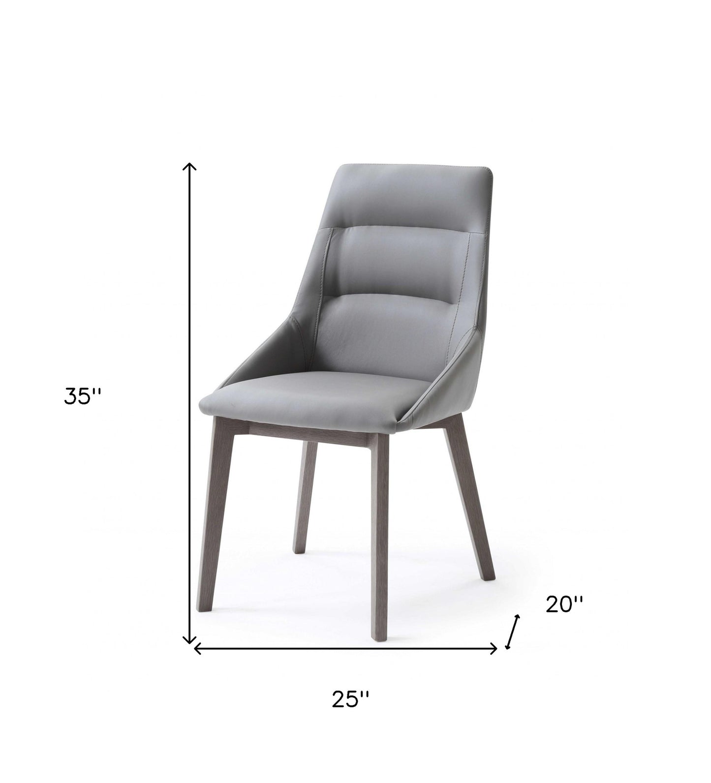 Gray Faux Leather Dining Chair - Set of 2
