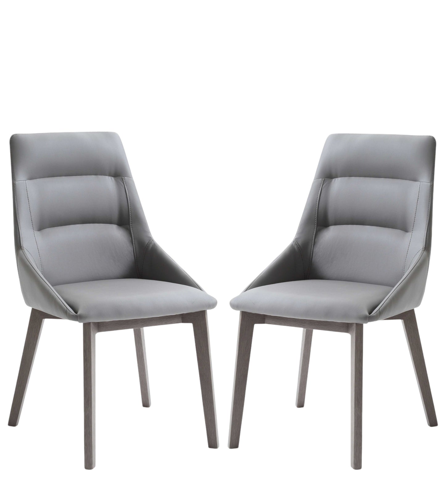 Gray Faux Leather Dining Chair - Set of 2