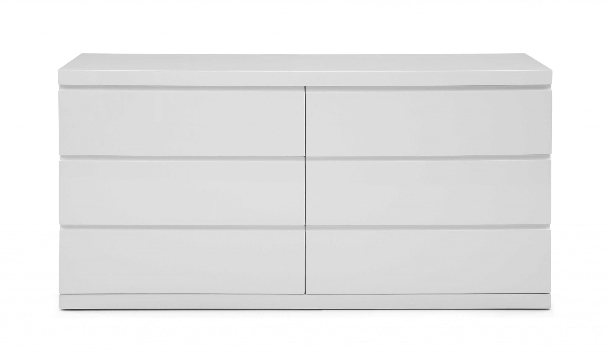 White Solid Wood Six Drawer Double Dresser image 2