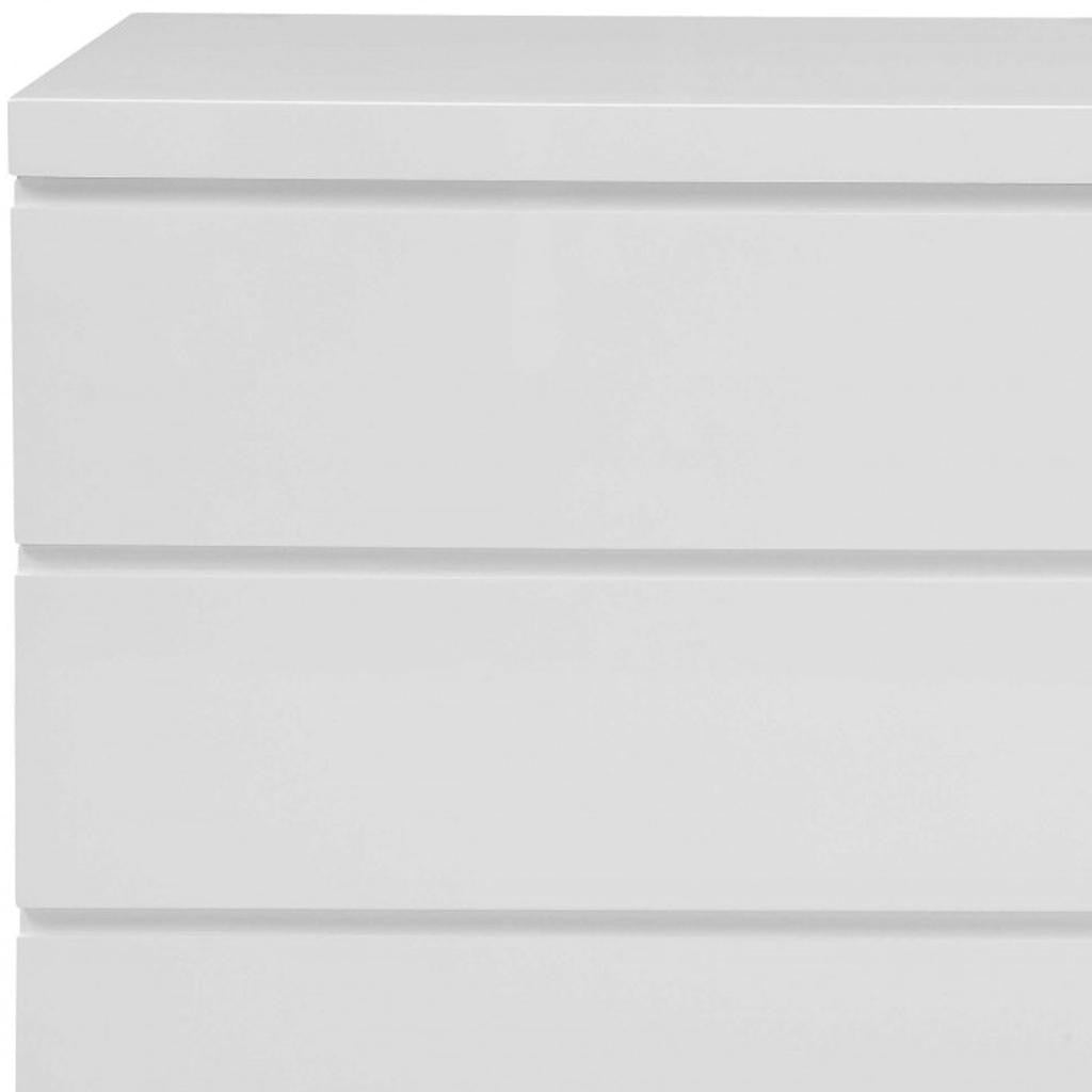 White Solid Wood Six Drawer Double Dresser image 4