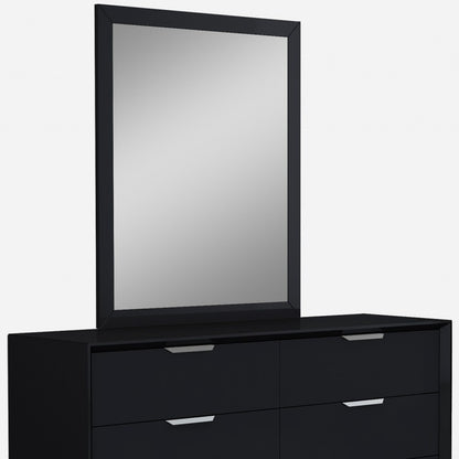 Gold and White Wood 6-Drawer Double Dresser