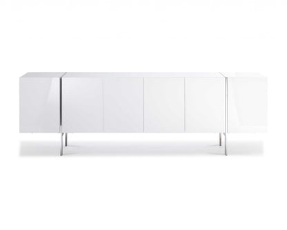 White Stainless Steel Solid Console Table