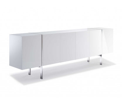 White Stainless Steel Solid Console Table