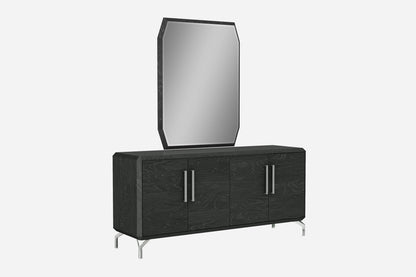 Gray Stainless Steel Solid Console Table
