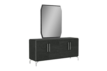 Gray Stainless Steel Solid Console Table