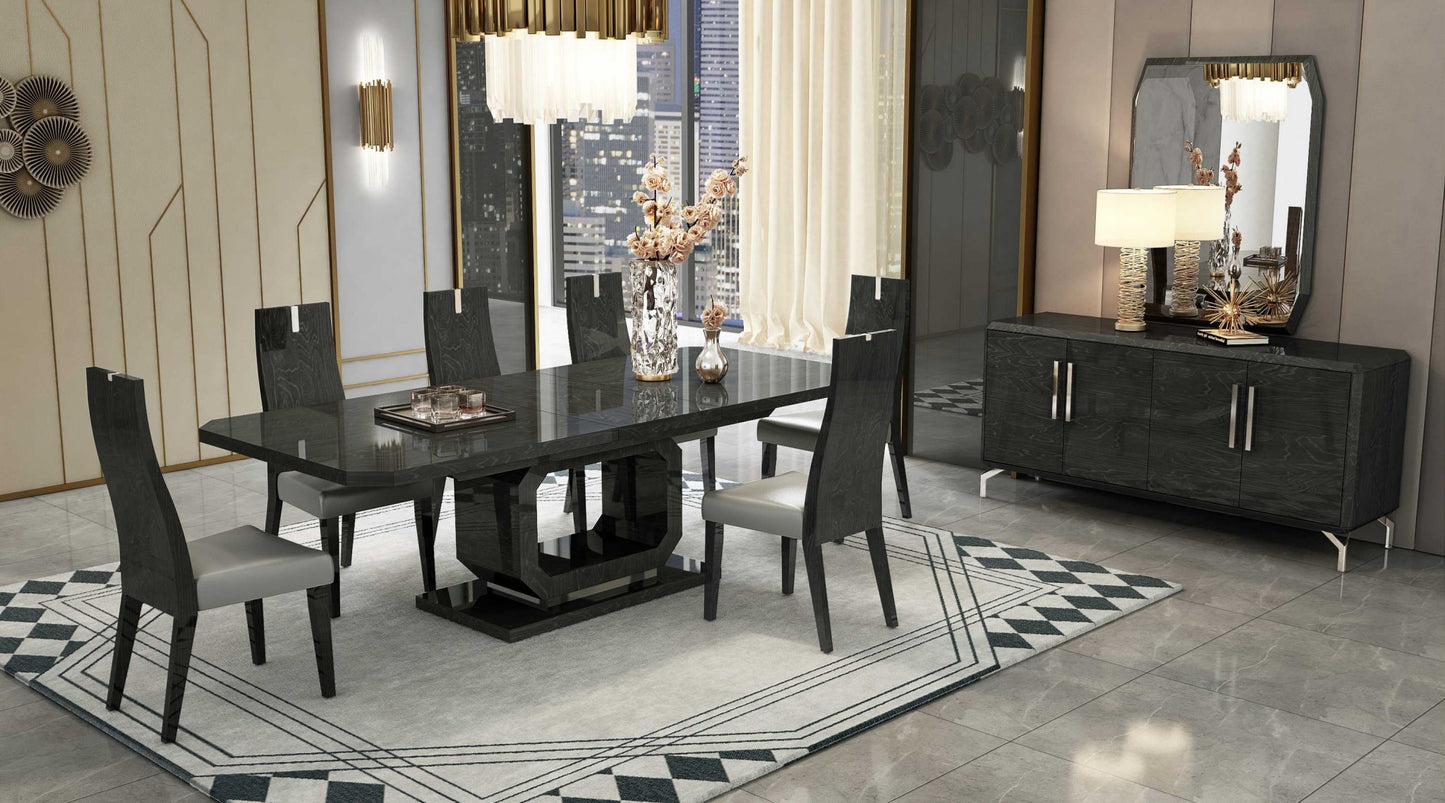 Gray Stainless Steel Solid Console Table