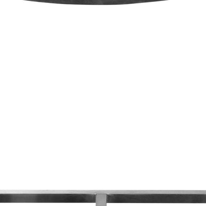 Brown & Silver Stainless Steel Low Back Bar Height Bar Chair