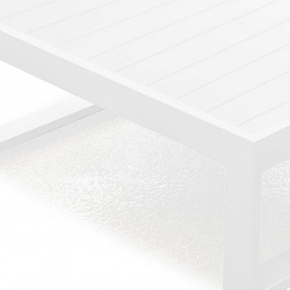 White Aluminum Coffee Table