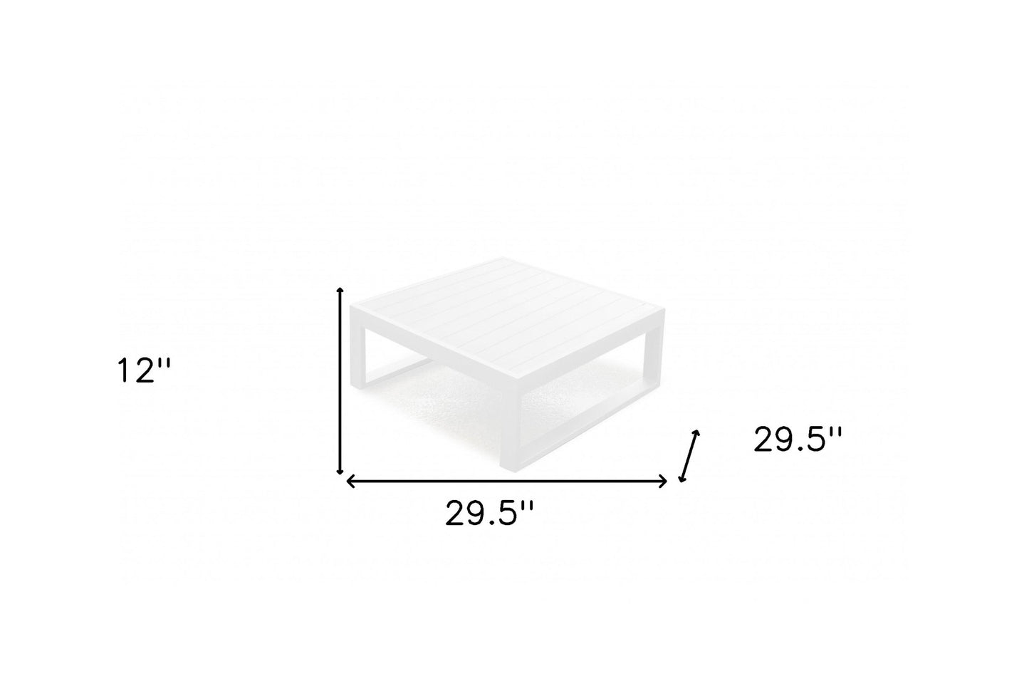 White Aluminum Coffee Table