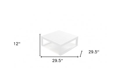 White Aluminum Coffee Table