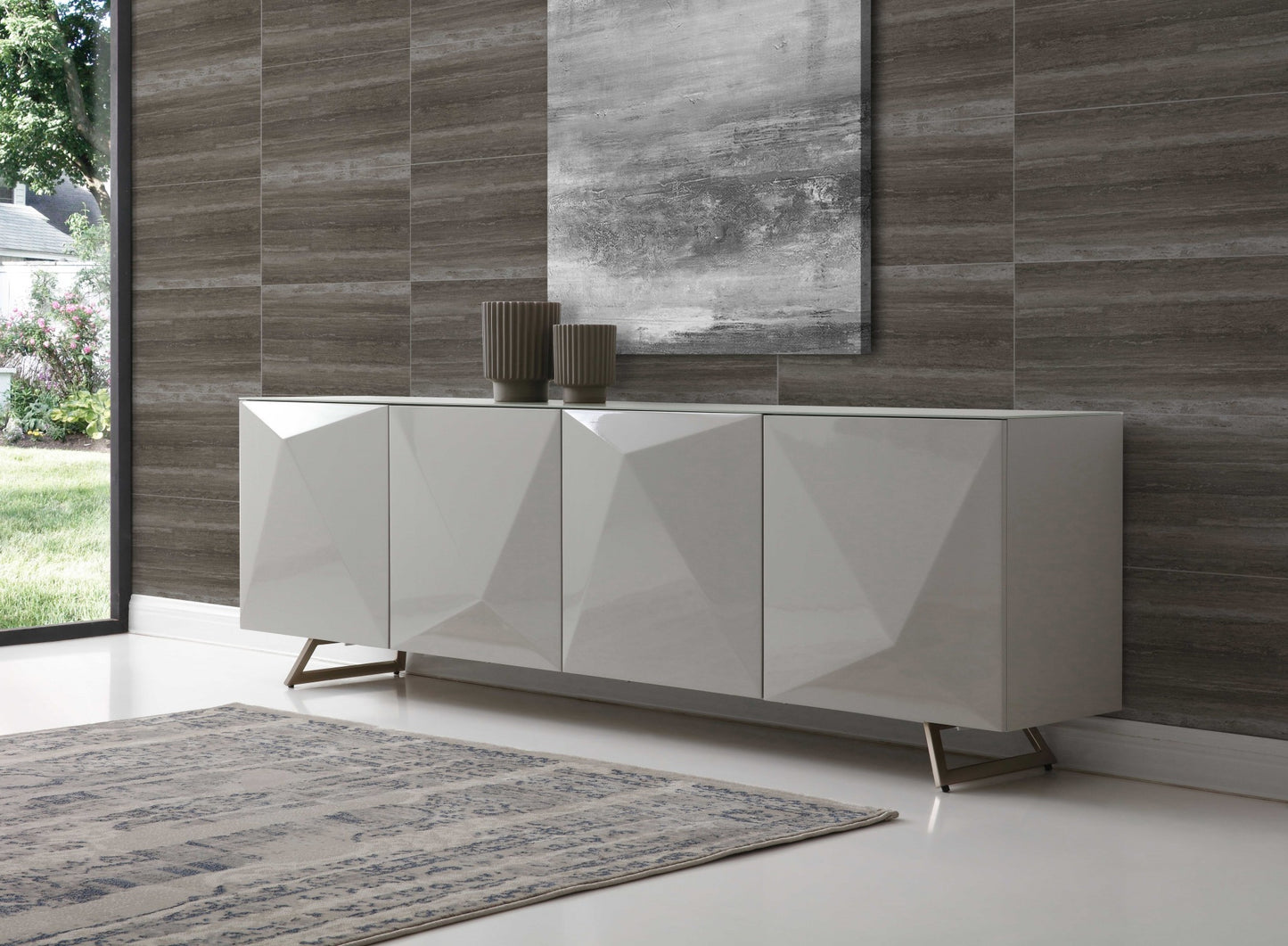 Grey Glass Buffet