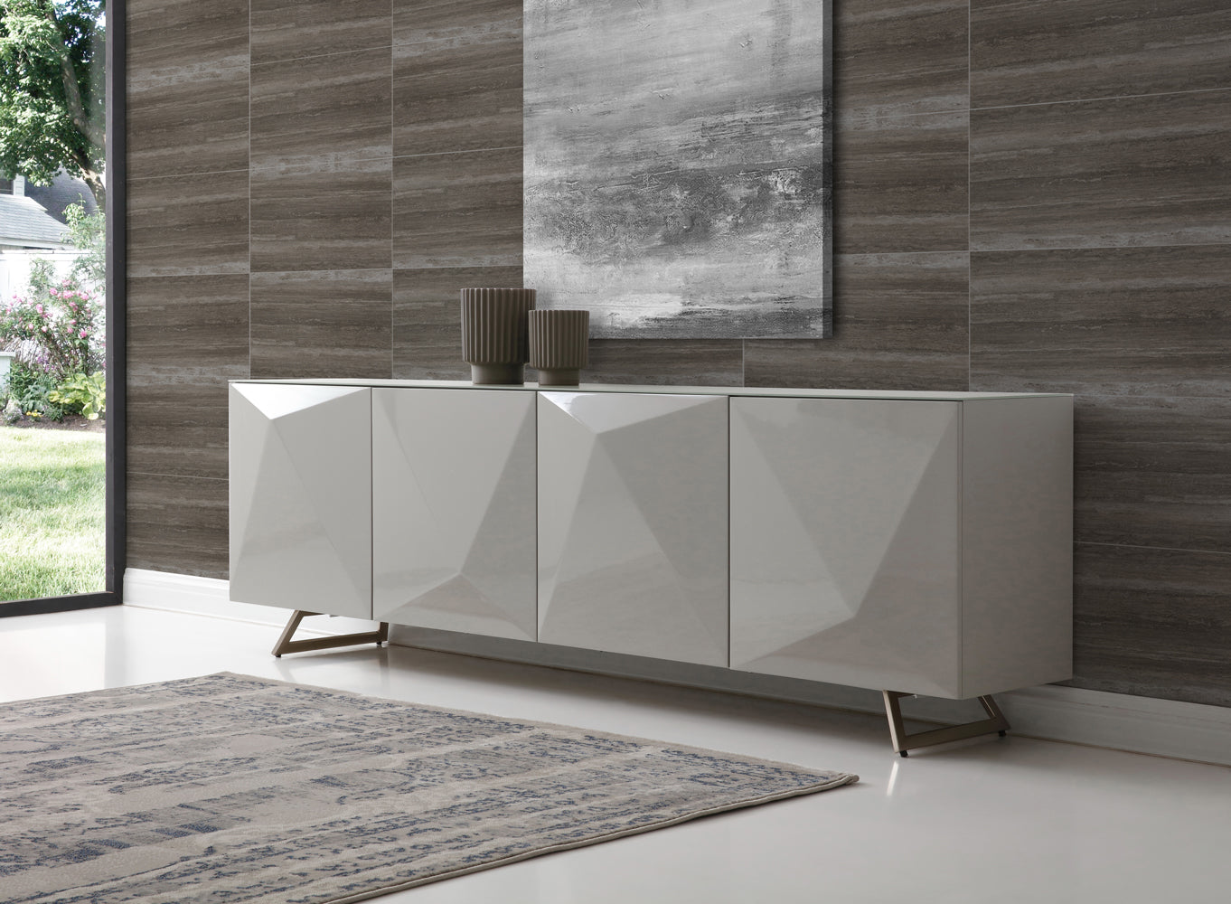 Grey Glass Buffet