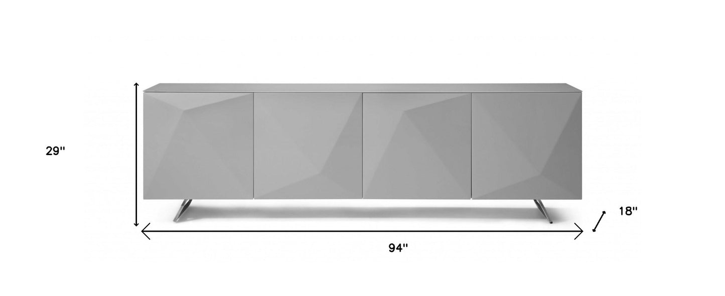 Grey Glass Buffet