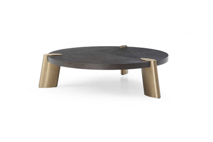 Wenge Veneer Stainless Steel Coffee Table