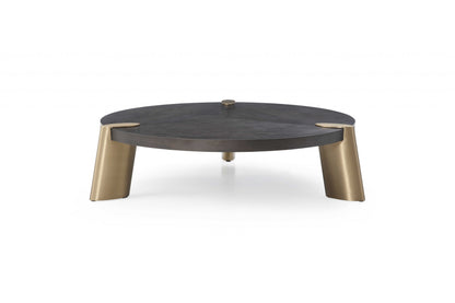Wenge Veneer Stainless Steel Coffee Table