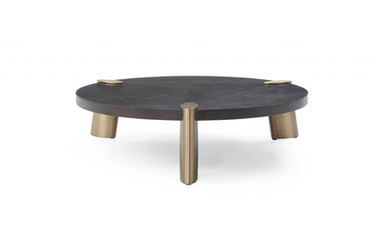 Wenge Veneer Stainless Steel Coffee Table