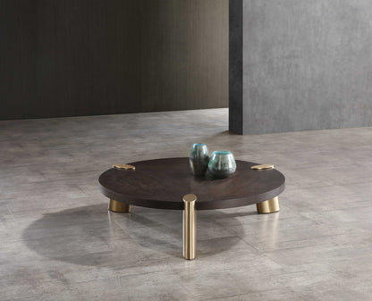 Wenge Veneer Stainless Steel Coffee Table