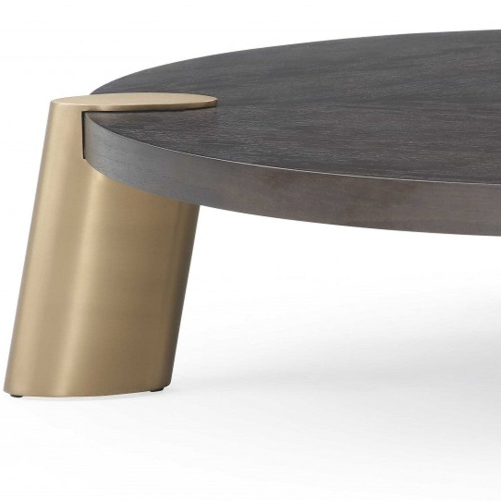Wenge Veneer Stainless Steel Coffee Table