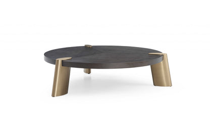 Wenge Veneer Stainless Steel Coffee Table