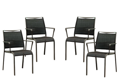Gray Metal Dining Chairs - Set of 4