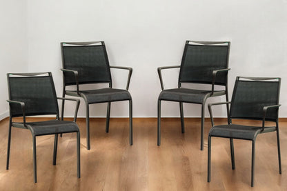 Gray Metal Dining Chairs - Set of 4