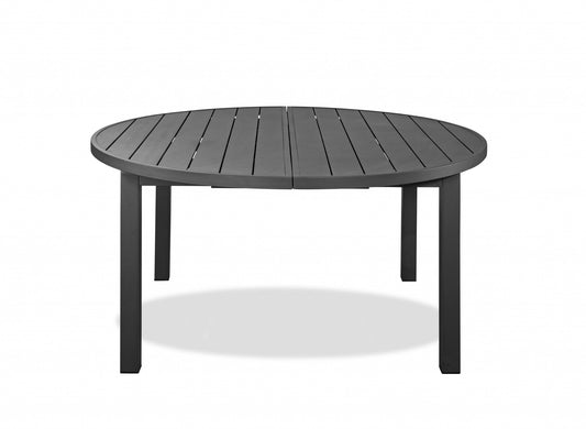 Gray Aluminum Folding Dining Table