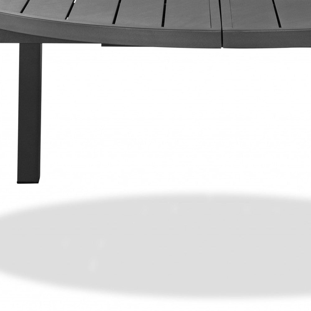 Gray Aluminum Folding Dining Table