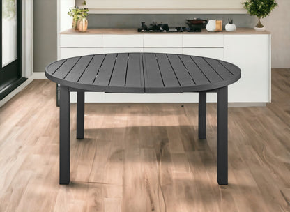 Gray Aluminum Folding Dining Table